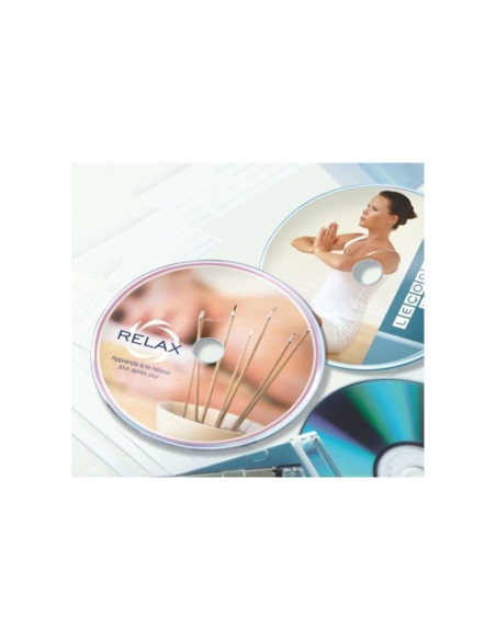 Etichete autocolante Agipa 101141/119883, 2/A4, 40/114mm, permanente, rotund, alb, pentru CD/DVD, top 100 coli (200 etichete)