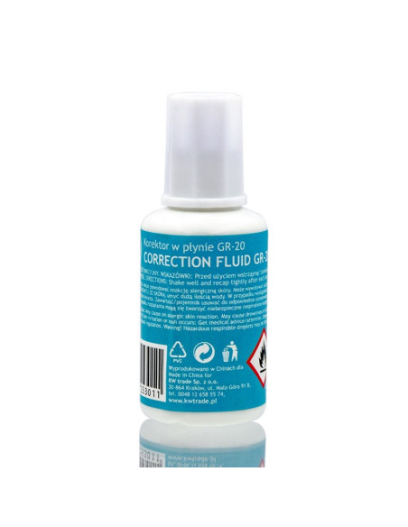 Fluid corector (pasta corectoare) Grand GR-20 160-1266, 20ml, pe baza de solvent, cu pensula