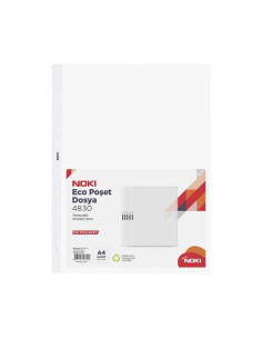 Folie de protectie Noki 4830-ECO, A4, portret, 40 microni, plastic, transparent, set 100 buc