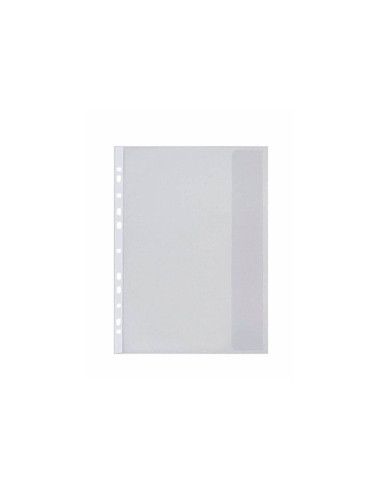 Folie de protectie Noki 4860, A4, portret, 130 microni, plastic, transparent, cu perforatii, cu clapa, set 25 buc