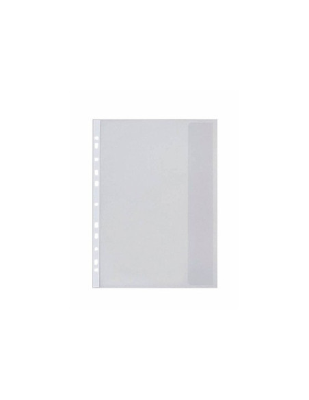 Folie de protectie Noki 4860, A4, portret, 130 microni, plastic, transparent, cu perforatii, cu clapa, set 25 buc