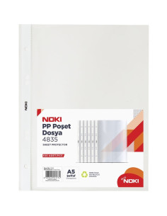 Folie de protectie Noki 4835, A5, portret, 35 microni, plastic, transparent, set 100 buc