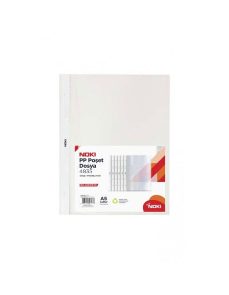 Folie de protectie Noki 4835, A5, portret, 35 microni, plastic, transparent, set 100 buc