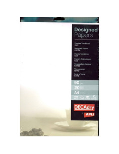 Hartie cu model A4 DECAdry 12125, 90g/mp, model cafe, set 20 coli