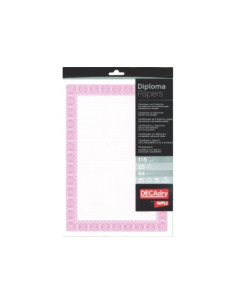 Hartie tip diploma A4 DECAdry Spiral OSD4041, 115g/mp, rosu, set 25 coli