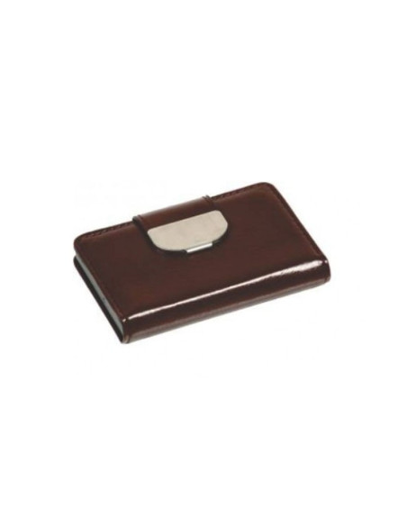 Port carti de vizita CNX, imitatie piele, negru