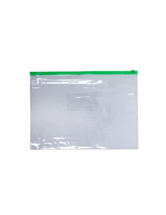 Mapa plastic CNX 756, cu fermoar zip, A4, 12 microni, transparent