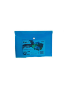 Mapa plastic Eagle ZP043, cu capsa, A5, transparent / albastru