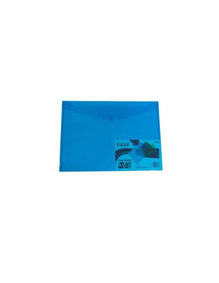 Mapa plastic Eagle ZP043, cu capsa, A5, transparent / albastru