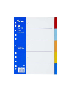 Separator plastic Noki 59115, A4, set 5 culori