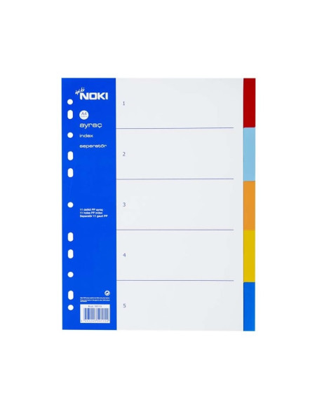Separator plastic Noki 59115, A4, set 5 culori
