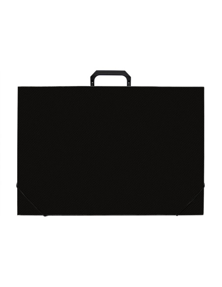 Servieta plastic CNX, cu maner, 50x35x3cm, negru / albastru