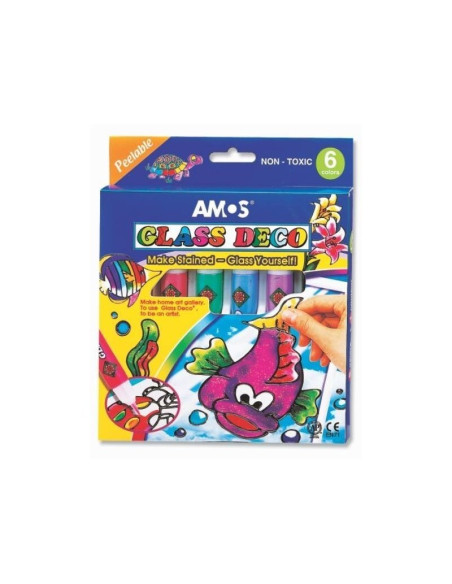 Set creatie AMOS GD10P6, Glass Deco, 6 culorix10.5ml