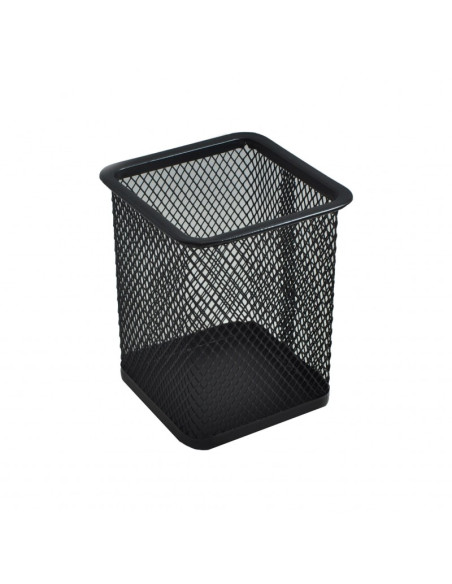 Suport instrumente de scris Office Cover 804, 8x8x10cm, plasa metalica, negru