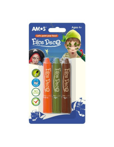 Face Deco AMOS FD5B3B Pirat - set de 3 culori: maro, kaki, portocaliu
