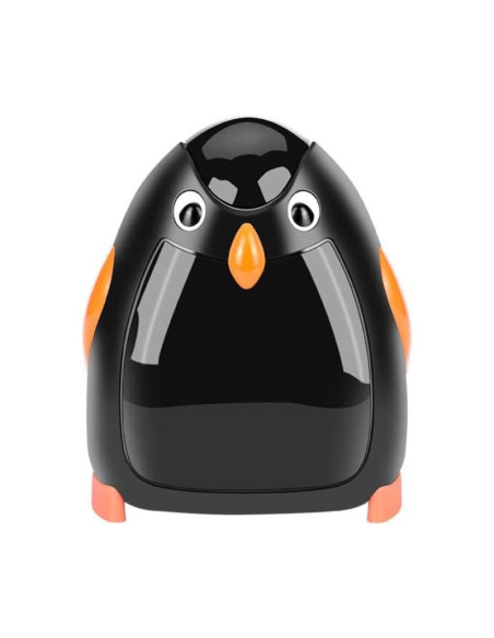 Ascutitoare electrica Eagle EG-5008, alimentare 4 baterii AA neincluse, 1 orificiu, 8mm, model pinguin, plastic, negru