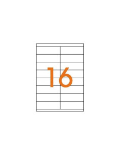 Etichete autocolante Etibox 119753, 16/A4, 105x35mm, permanente, colturi drepte, alb, top 100 coli (1600 etichete) 2