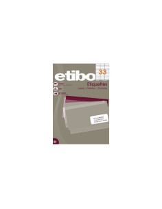 Etichete autocolante Etibox 119765, 33/A4, 70x25mm, permanente, colturi drepte, alb, top 100 coli (3300 etichete)