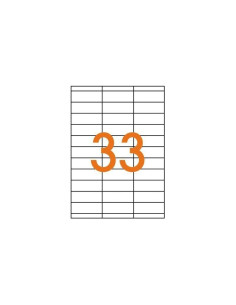 Etichete autocolante Etibox 119765, 33/A4, 70x25mm, permanente, colturi drepte, alb, top 100 coli (3300 etichete) 2
