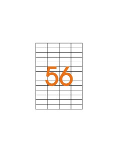 Etichete autocolante Etibox 119772, 56/A4, 52.5x21.2mm, permanente, colturi drepte, alb, top 100 coli (5600 etichete) 2
