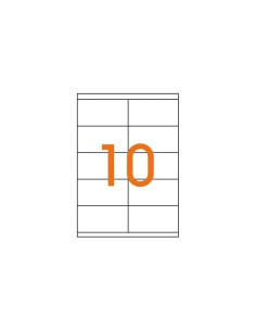Etichete autocolante Etibox 119768, 10/A4, 105x57mm, permanente, colturi drepte, alb, top 100 coli (1000 etichete) 2