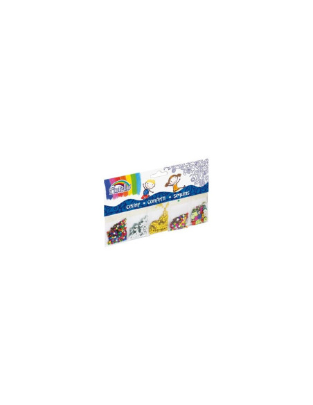 Accesorii creatie - confetti, 5 modele x 2g, 10g, Fiorello, GR-K252 / 170-2244