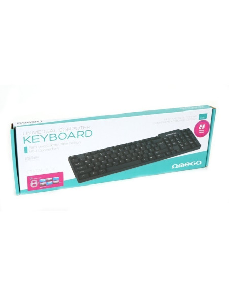 Tastatura Omega Standard OK05T, USB / microUSB, cablu 1.5m, + adaptor microUSB pentru tableta, negru