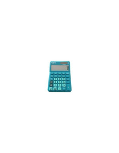 Calculator de birou Noki H-CS001M, 12 digiti, alimentare baterie + solar, ecran inclinat, albastru/turcoaz