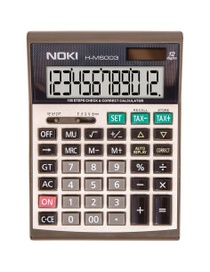 Calculator de birou Noki H-MS003, 12 digiti, alimentare baterie + solar, ecran inclinat
