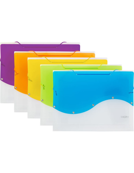 Mapa plastic Noki S20093, cu elastic, A4, diverse culori, 12 separatoare