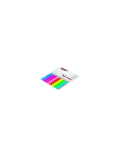 Notes adeziv index Noki 12401, 160 coli, 8x45mm, PVC, 8 culori neon