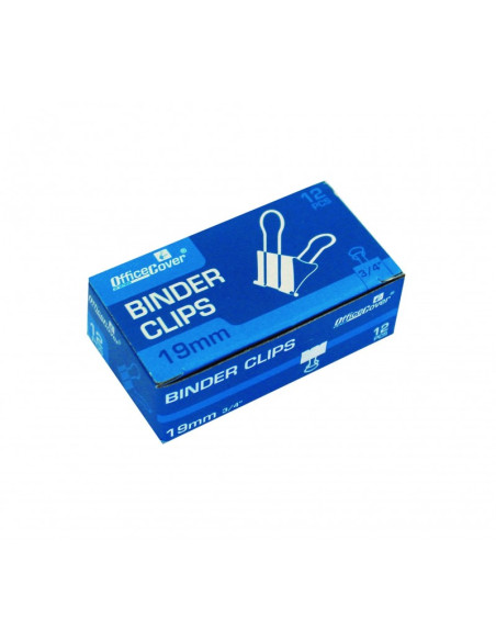 Clipsuri metalice Office Cover RM19, 19mm, negre, cutie 12 buc