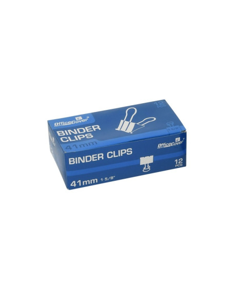 Clipsuri metalice Office Cover RM41, 41mm, negre, cutie 12 buc