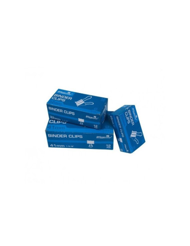 Clipsuri metalice Office Cover RM41, 41mm, negre, cutie 12 buc