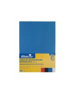 Coperta indosariere A4 Office Cover LG-01, carton albastru, imitatie piele, 230g/mp, top cu 100 coli