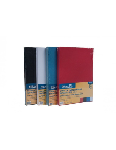 Coperta indosariere A4 Office Cover LG-01, carton rosu, imitatie piele, 230g/mp, top cu 100 coli