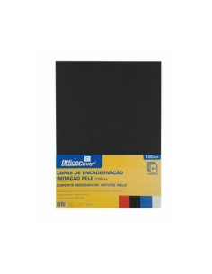Coperta indosariere A4 Office Cover LG-01, carton negru, imitatie piele, 230g/mp, top cu 100 coli