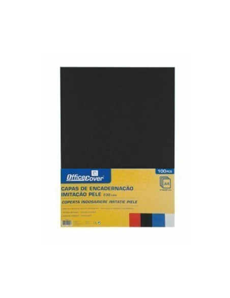Coperta indosariere A4 Office Cover LG-01, carton negru, imitatie piele, 230g/mp, top cu 100 coli