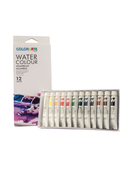 Culori tempera Colorarte, 12 culori x 12ml, EW1212C