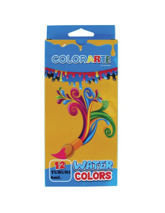 Culori tempera Colorarte, cu pensula, 12 culori x 6ml, EW1206C 2