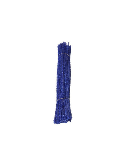 Accesorii creatie - sarma plusata, albastru, cu sclipici, set 25 buc, Colorarte