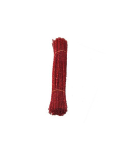 Accesorii creatie - sarma plusata, rosu, cu sclipici, set 25 buc, Colorarte