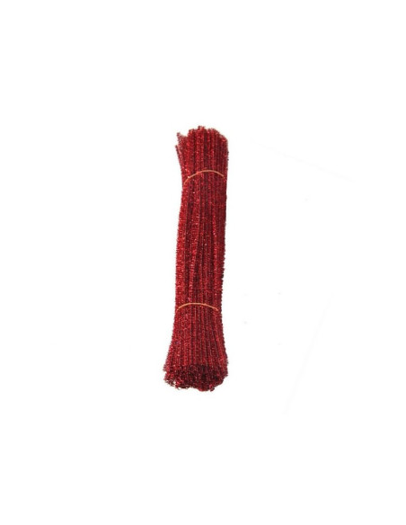 Accesorii creatie - sarma plusata, rosu, cu sclipici, set 25 buc, Colorarte
