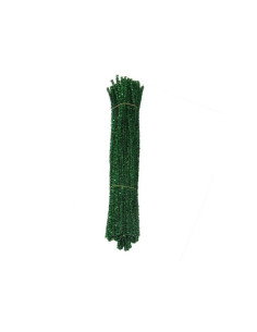 Accesorii creatie - sarma plusata, verde, cu sclipici, set 25 buc, Colorarte