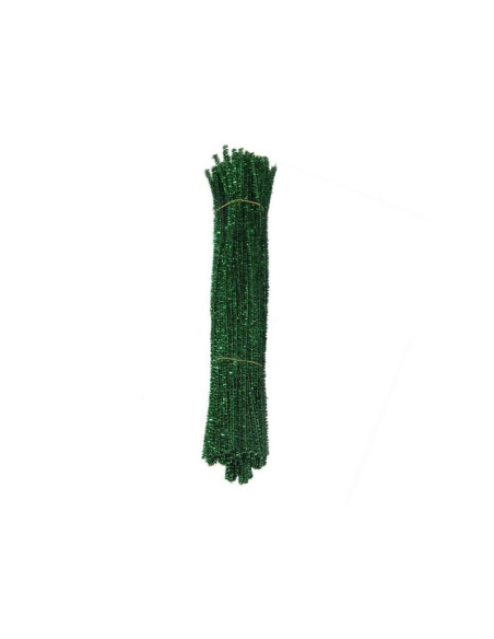 Accesorii creatie - sarma plusata, verde, cu sclipici, set 25 buc, Colorarte
