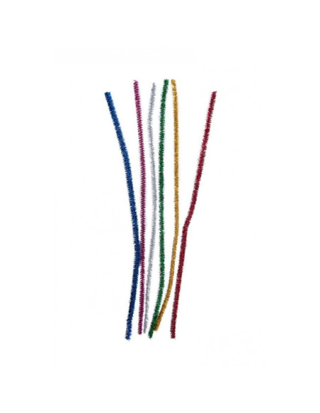 Accesorii creatie - sarma plusata, verde, cu sclipici, set 25 buc, Colorarte