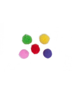Accesorii creatie - Pom Pom textil, diverse culori, 10mm, set 75 buc, Colorarte, 33617/3326