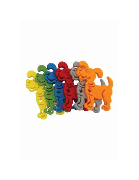 Accesorii creatie - catel fetru, set 5-6 buc, Colorarte