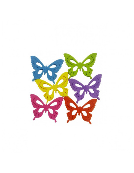 Accesorii creatie - fluture fetru, set 5-6 buc, Colorarte