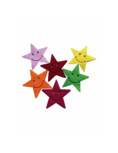 Accesorii creatie - stea fetru, set 6 buc, Colorarte